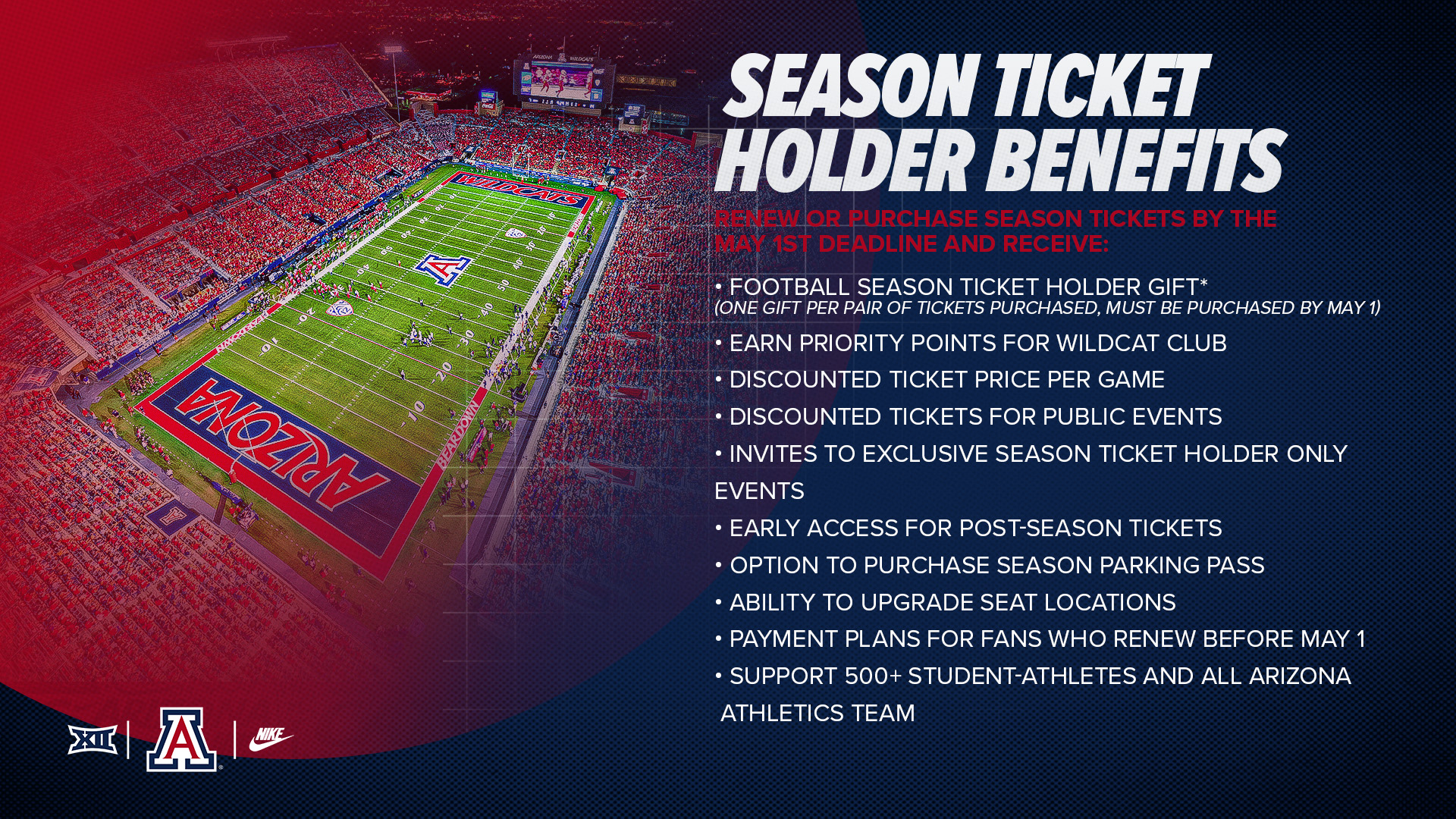 2024 Arizona Football Season Ticket Renewal   {66cbd046 B54c 4c86 8115 B464319aadcd} 16x9 Benefits 